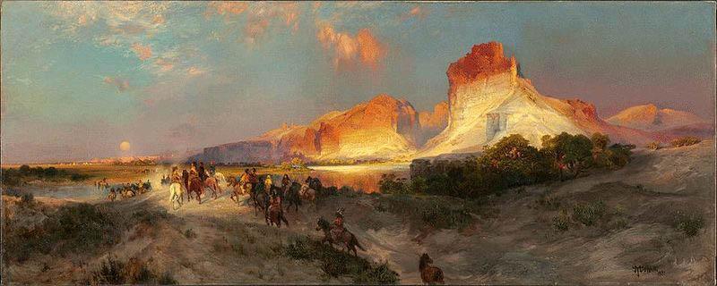 Thomas Moran Green River Cliffs oil painting image